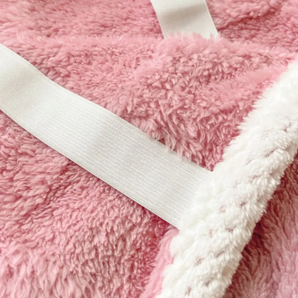Plush Pillow Covers, elastic strap close-up